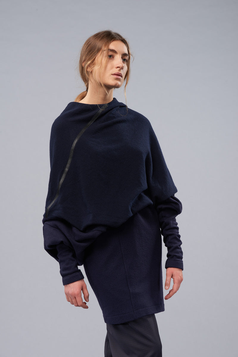 Boiled wool and cashmere dress